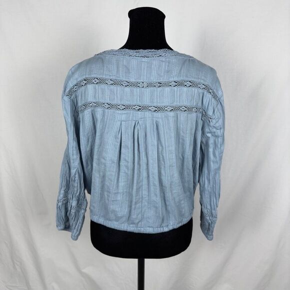 Free People Blue Crop Top - Picture 3 of 9